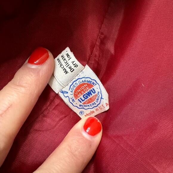 Vintage 1984 Gino Rossi Red Ultrasuede Jacket Size 10 Women's - Picture 4 of 7